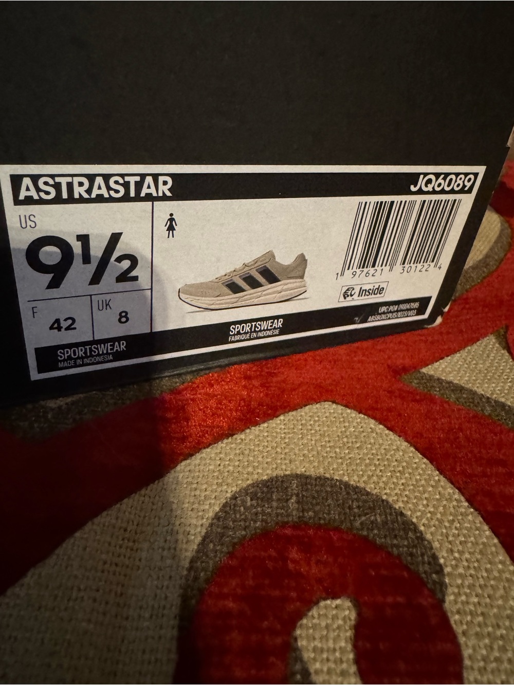 adidas Astrastar Men's Sneakers — Beige with Black Accents